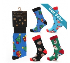 Mens Cotton Rich Christmas Socks