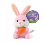 15cm Pink Plush Sitting Rabbit