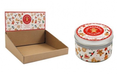 Christmas Gingerbread Tin Candle 8X8X5CM