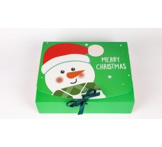 Snowman Green Gift Box Small 24X20X7cm