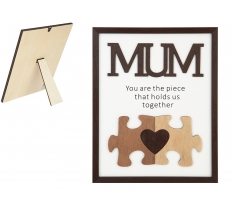 Best Mum Ever Missing Piece Jigsaw In Frame 20cm X 25cm