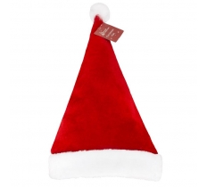 Velvet Santa Hat With Fur Trim And Pom Pom