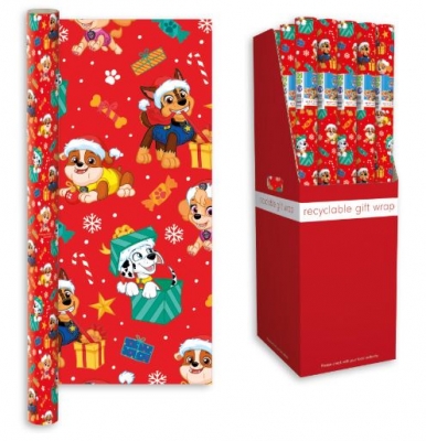 Christmas Paw Patrol Gift Wrapping Paper 2m