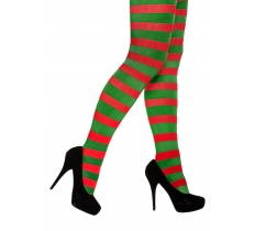 Christmas Adult Red & Green Tights