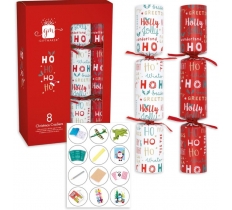 Christmas Cracker 8 x Ho Ho Text