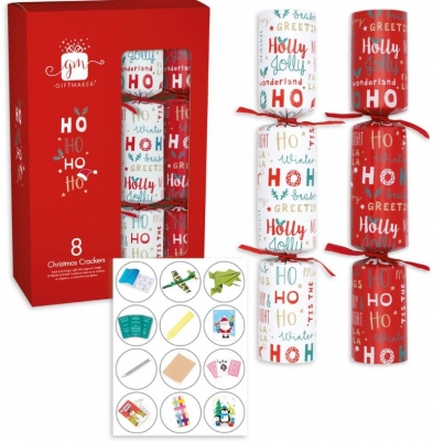 Christmas Cracker 8 x Ho Ho Text