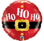Round 9" Ho Ho Ho Santas Belt Balloon