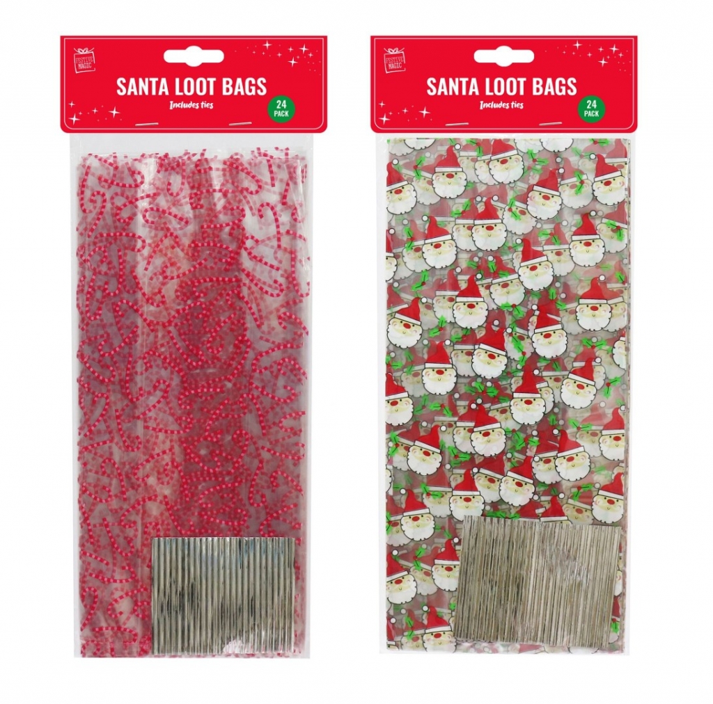 Party Loot Bags 24 Pack With Ties - Click Image to Close