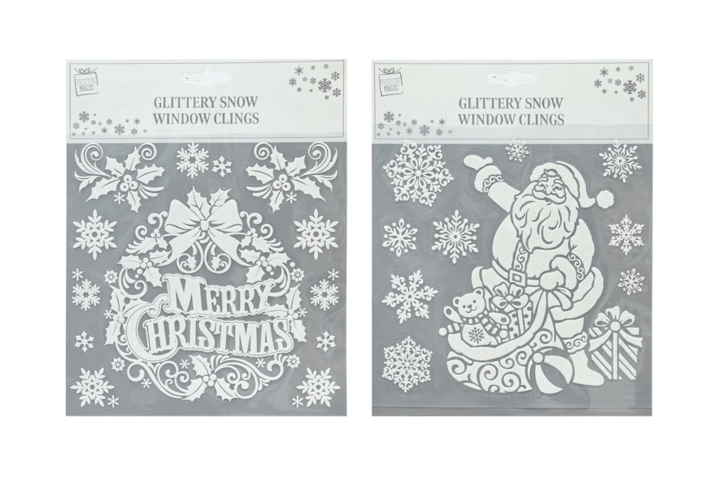 White Glitter Decoratived Stickers ( Assorted Designs ) - Click Image to Close