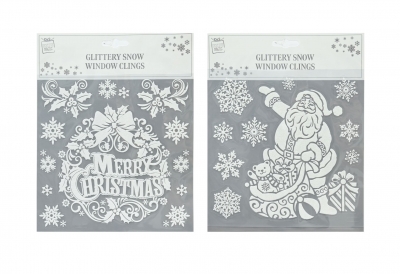 White Glitter Decoratived Stickers ( Assorted Designs )