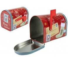 Christmas Tin Post Box 15.5cm