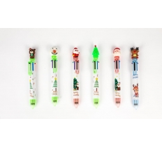 Xmas Novelty 10 Colour Pen ( Assorted Designs )