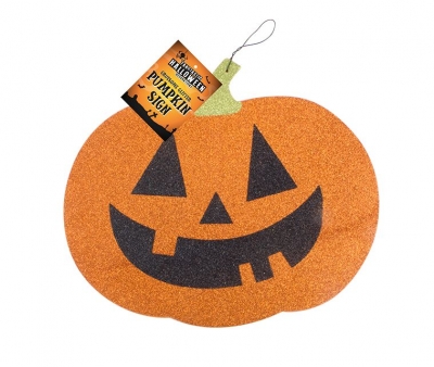 HALLOWEEN PUMPKIN GLITTER SIGN