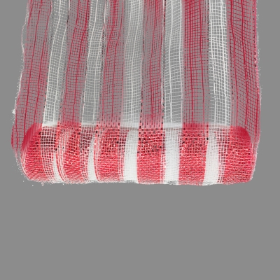 25cm X9M Deco Mesh Red White