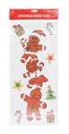 Gingerbread Window Cling Glitter