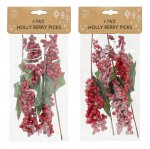 Christmas Berry Pick 4Pk 17Cm
