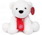 Christmas Plush Polar Bear 25cm