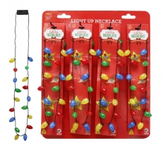 Christmas Flashing Bulbs Necklace