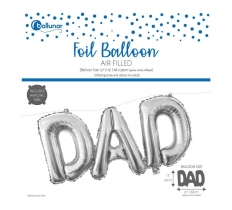 Father Day Dad Foil Balloon In Silver