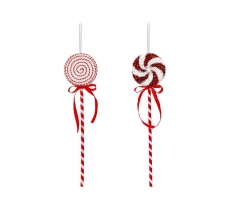 Candy Cane Lollipop 9cm x 37cm ( Assorted Designs )
