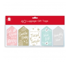 40 Luggage Tags Contemporary Foil