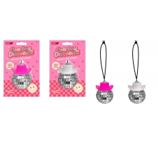Cowboy Disco Ball Car Charm
