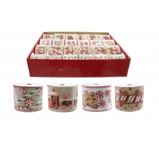 Christmas Gingerbread Ribbon 63mm X 2.7m