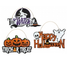 Metal Halloween Hanging Signs
