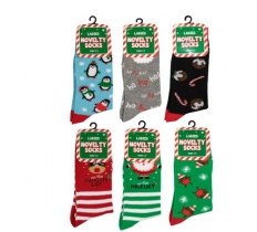 Ladies Cotton Rich Christmas Design Socks