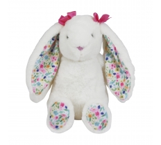 Floral Cream Bunny Plush 8"