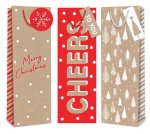 Christmas Kraft Bottle Bags