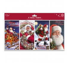 Christmas Traditional Money Wallet Polybag 4pack