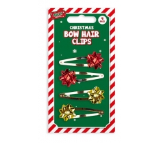 Gift Bow Novelty Hair Clips 4 Pack