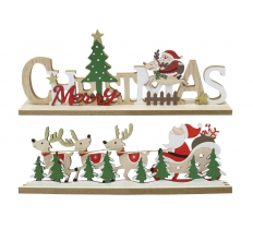 Christmas Table Sign Santa/Sleigh