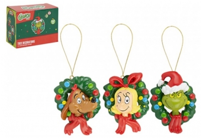 Grinch Semi 3d Tree Decoration 8.5cm