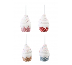 Christmas Hanging Sprinkles Glitter Cupcake 12.5cm