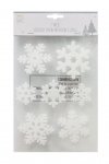 Flocked Snowflakes Sticker 14 Pack 2 Sheets