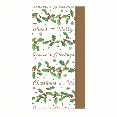Christmas Holly 8 Sheet Tissue Paper