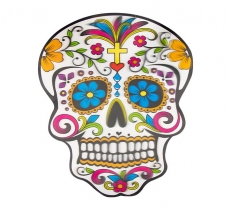 Lenticular Sugar Skull Decoration 38cm