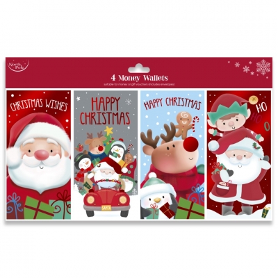 Christmas Cute Money Wallet Polybag 4pack