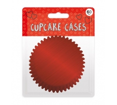 Red Metallic Cupcake Cases 60pk