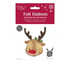 Reindeer Head Foil Balloon 79cm X 60cm