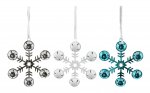 Christmas Nutbell Snowflake Shiny 14cm
