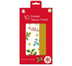 Christmas Tissue Paper Traditional 10 Sheet