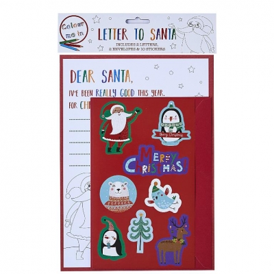 Letter To Santa -Fun Santa Colour Your Own
