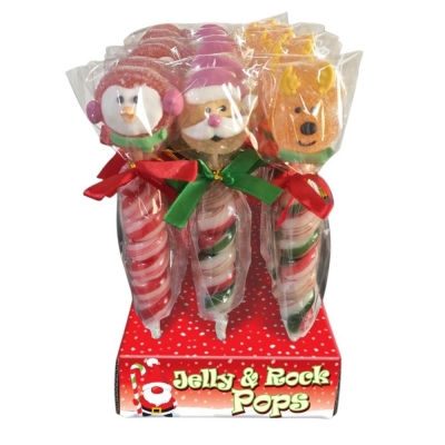 Christmas Character Jelly & Rock Pops 60g x 12 ( 80p each )