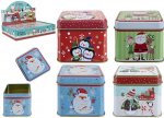 Square Christmas Tin Box 7.5cm