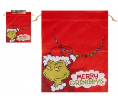 Grinch Printed Hessian Santa Sack 80cm X 60cm