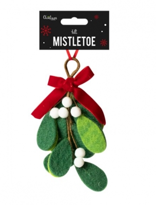 Mistletoe Felt Decoration 16cm X 8cm X 4cm