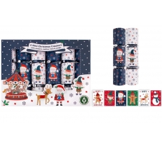 Christmas 6 Mini 6" Crackers Santa & Elf